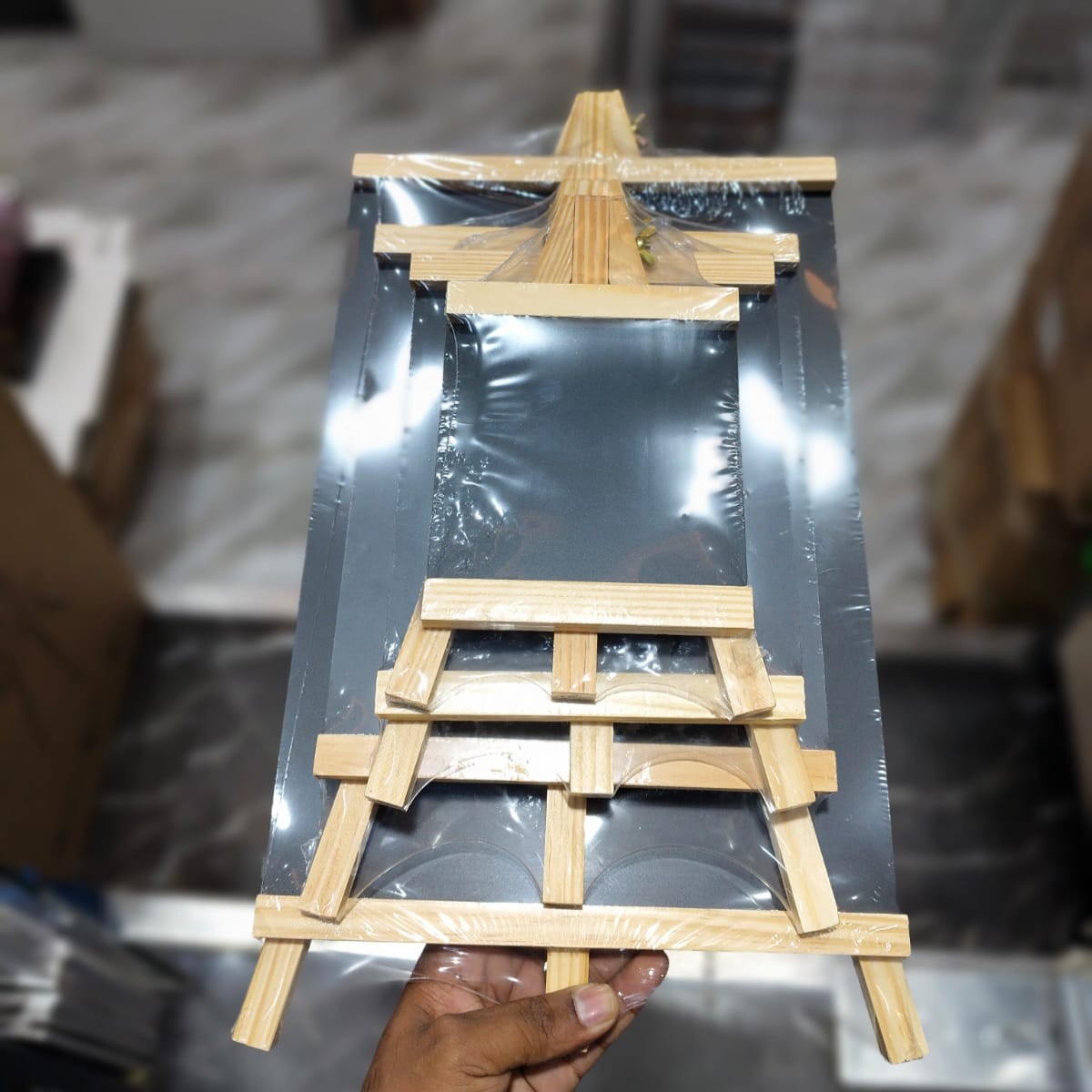 Black Board Easjel With Canvas image 2