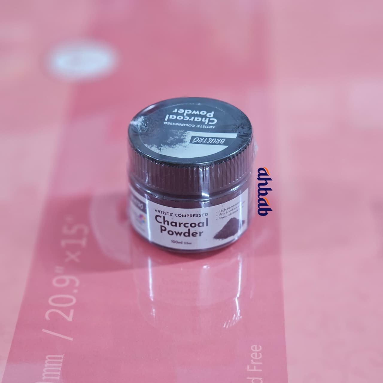 BRUSTRO Artists Compressed Charcoal Powder 100ml image 2