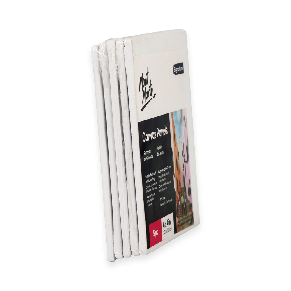 Mont Marte Canvas Panels Pack 5pc 10.2x10.2cm (4x4in) image 3