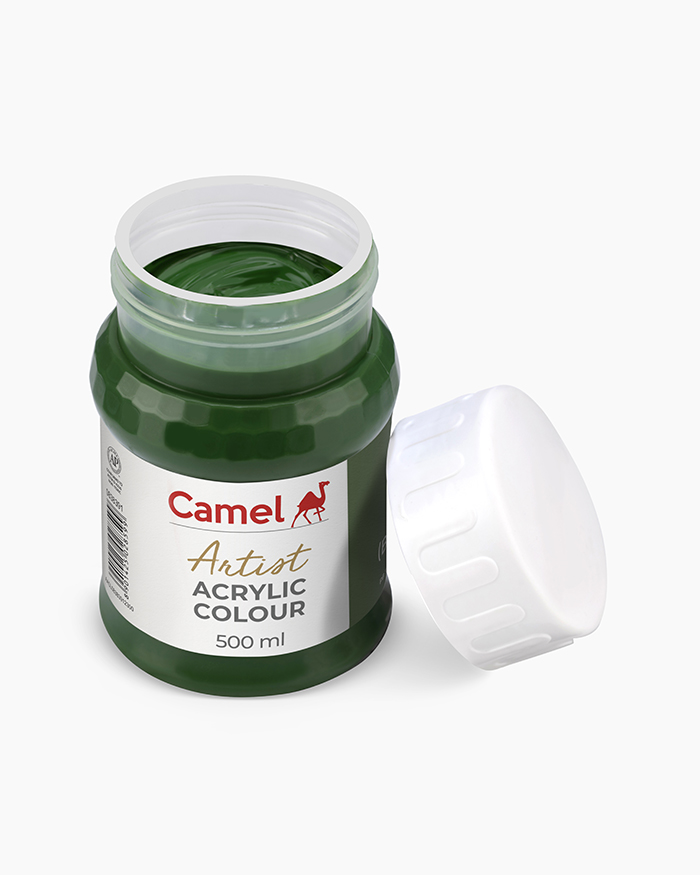 Camel Artist Acrylic Colour 500ml Jar Sap Green Sr-1 image 2