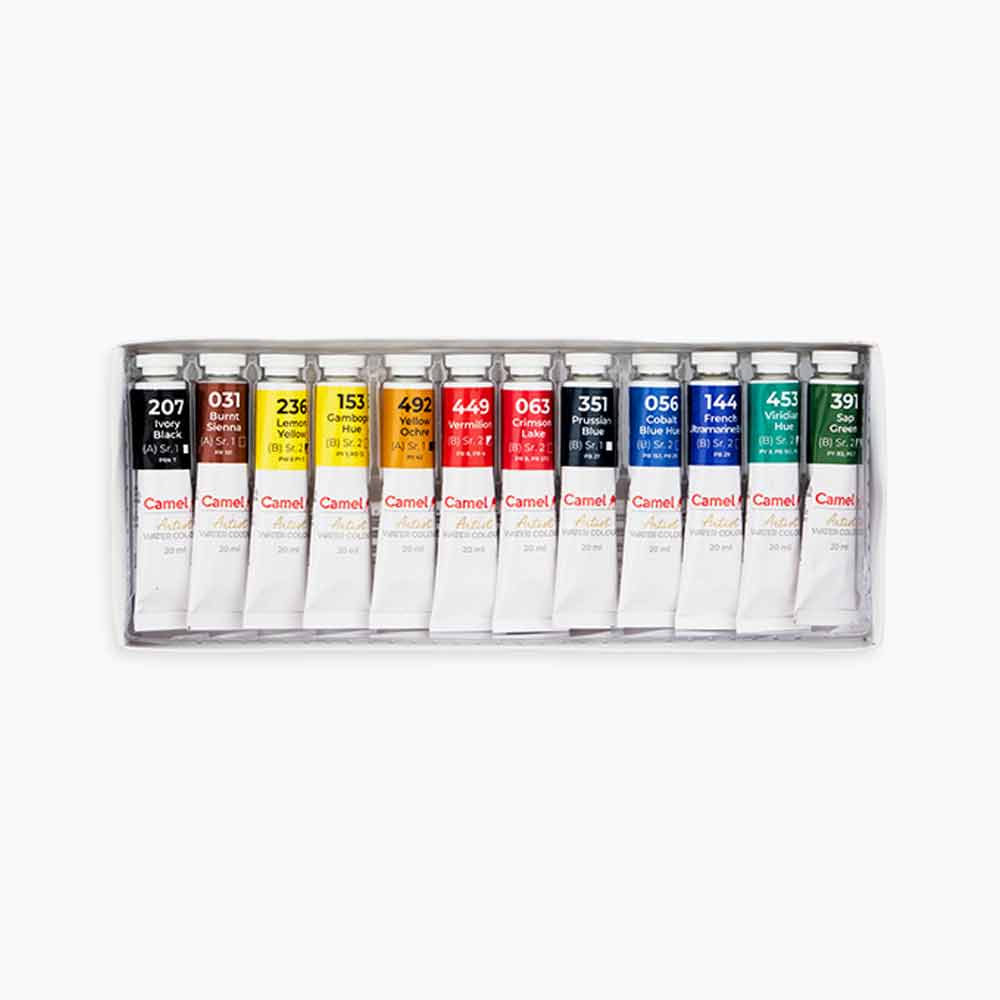 Camel Artist Watercolour Paint Set 20ml 12 Shades image 3