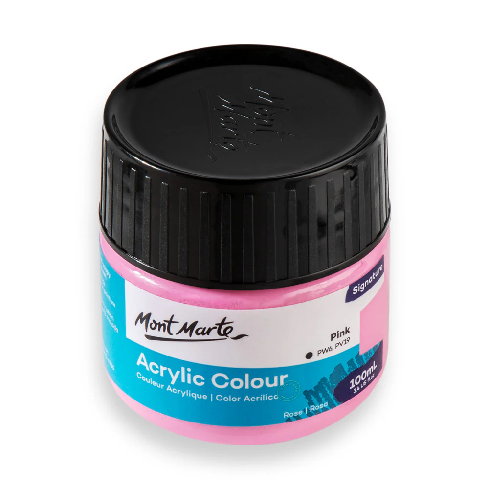 Mont Marte Acrylic Colour Paint 100ml Pink image 2