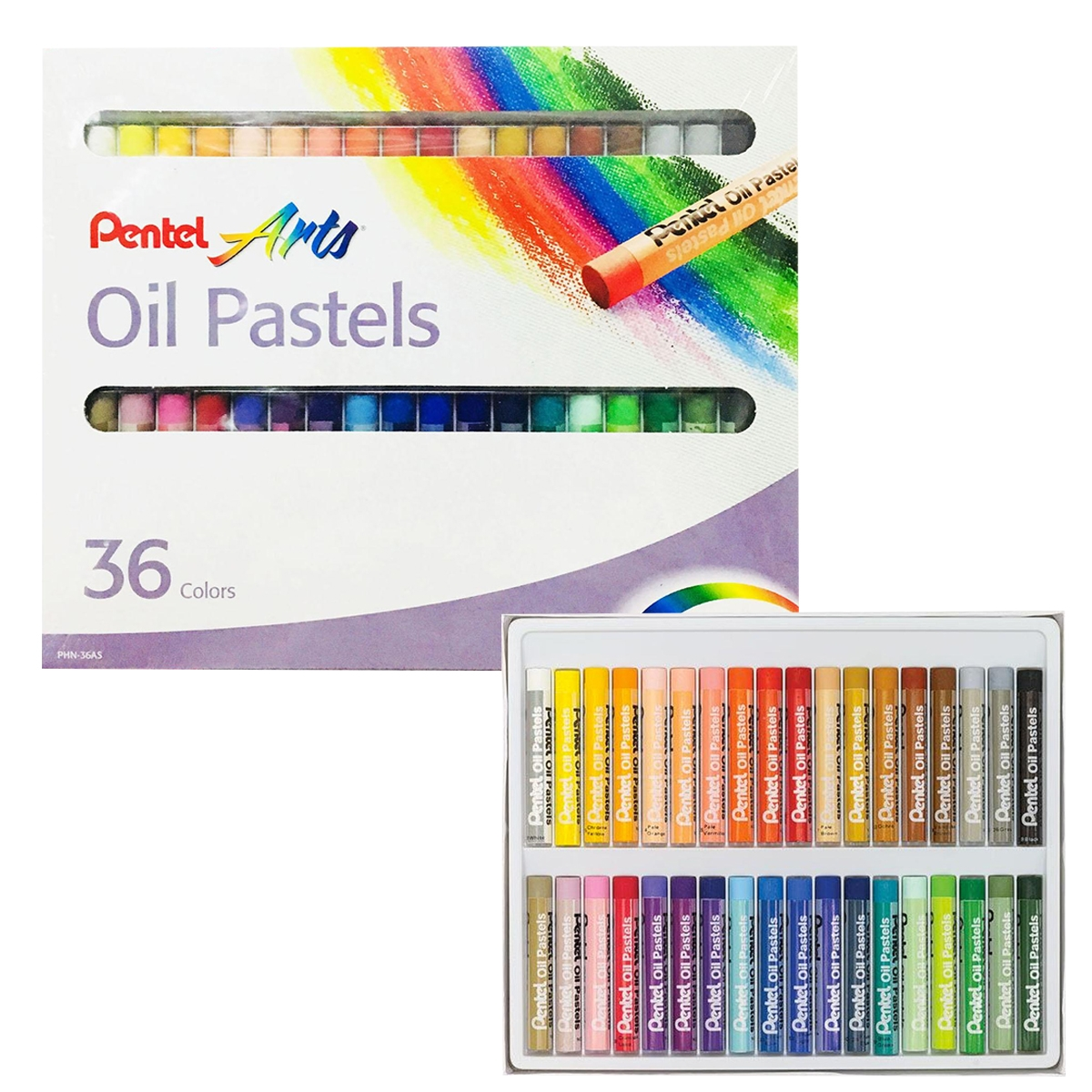 Pentel Artist Oil Pastel 36 Color Set - PHN-36ASE image 2