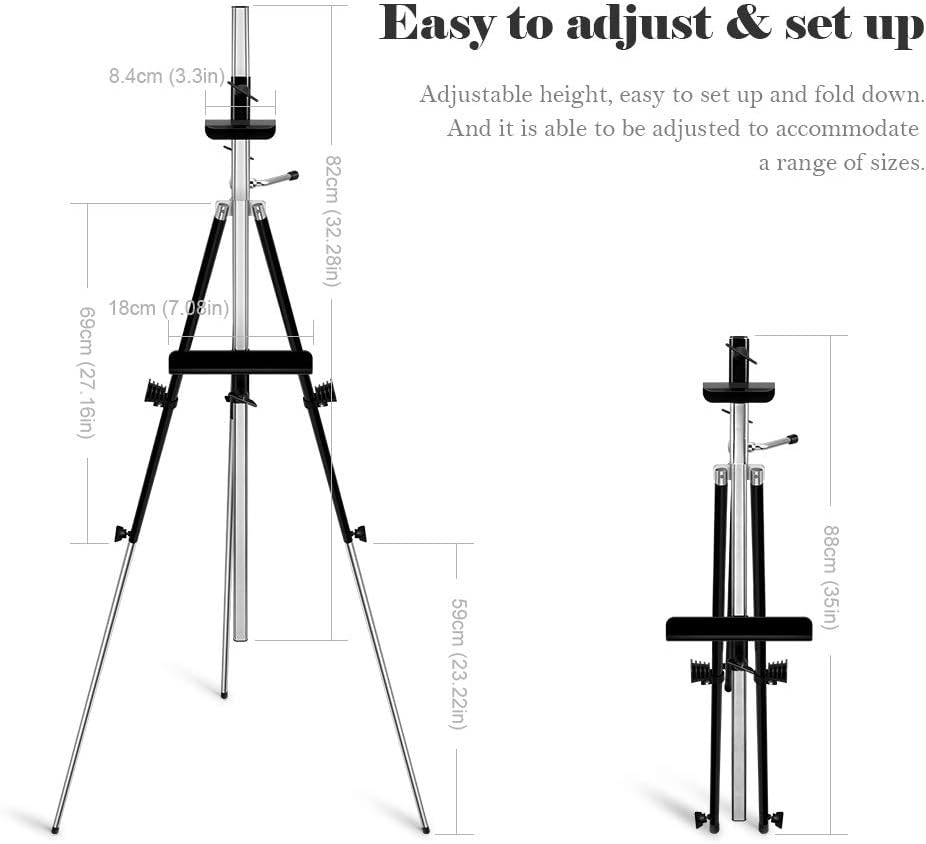 Watercolour Easel, ArtistPro Adjustable Metal Easel Stand image 4