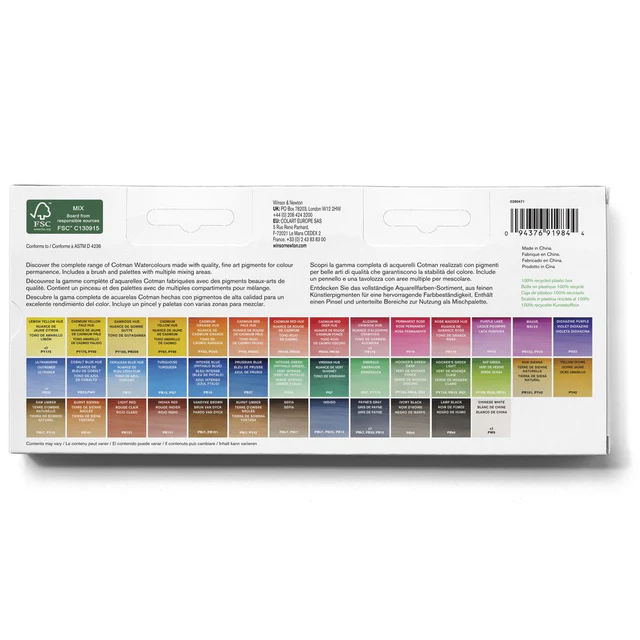 Winsor Newton Cotman Watercolour Set Half Pan Studio Set - 45 Half Pans image 6