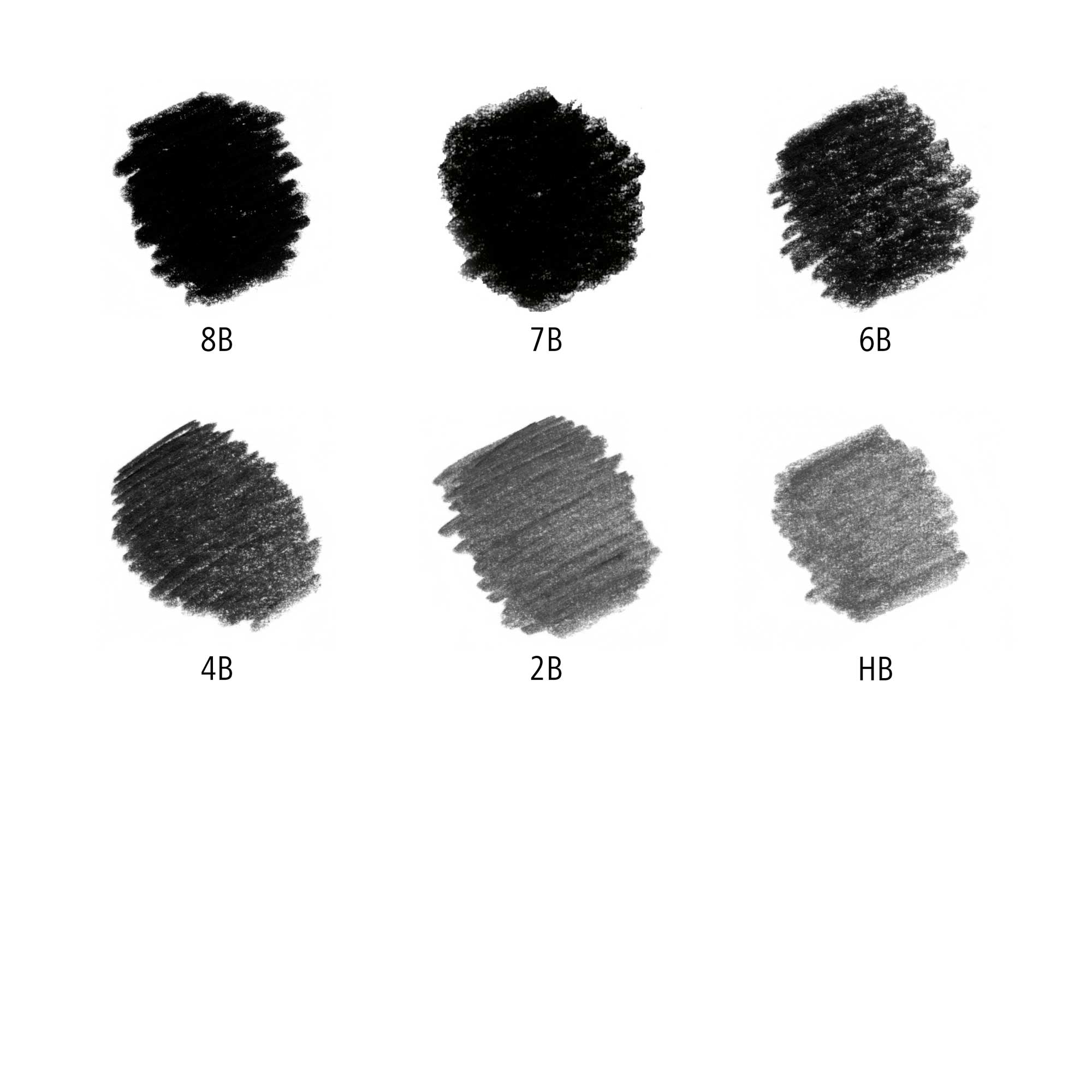 Staedtler Pencil Lumograph Black set of 6 8B 7B 6B 4B 2B HB image 2
