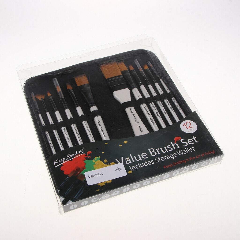 Keep Smiling Artist Paint Brushes Set 12pcs A6094 image 3
