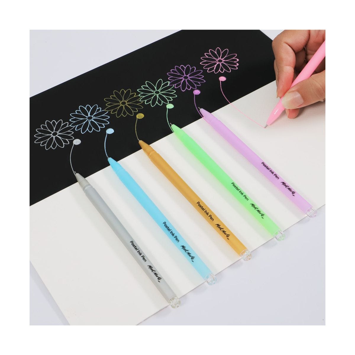 Mont Marte Pastel Ink Pens Fine Tip 6pc image 2