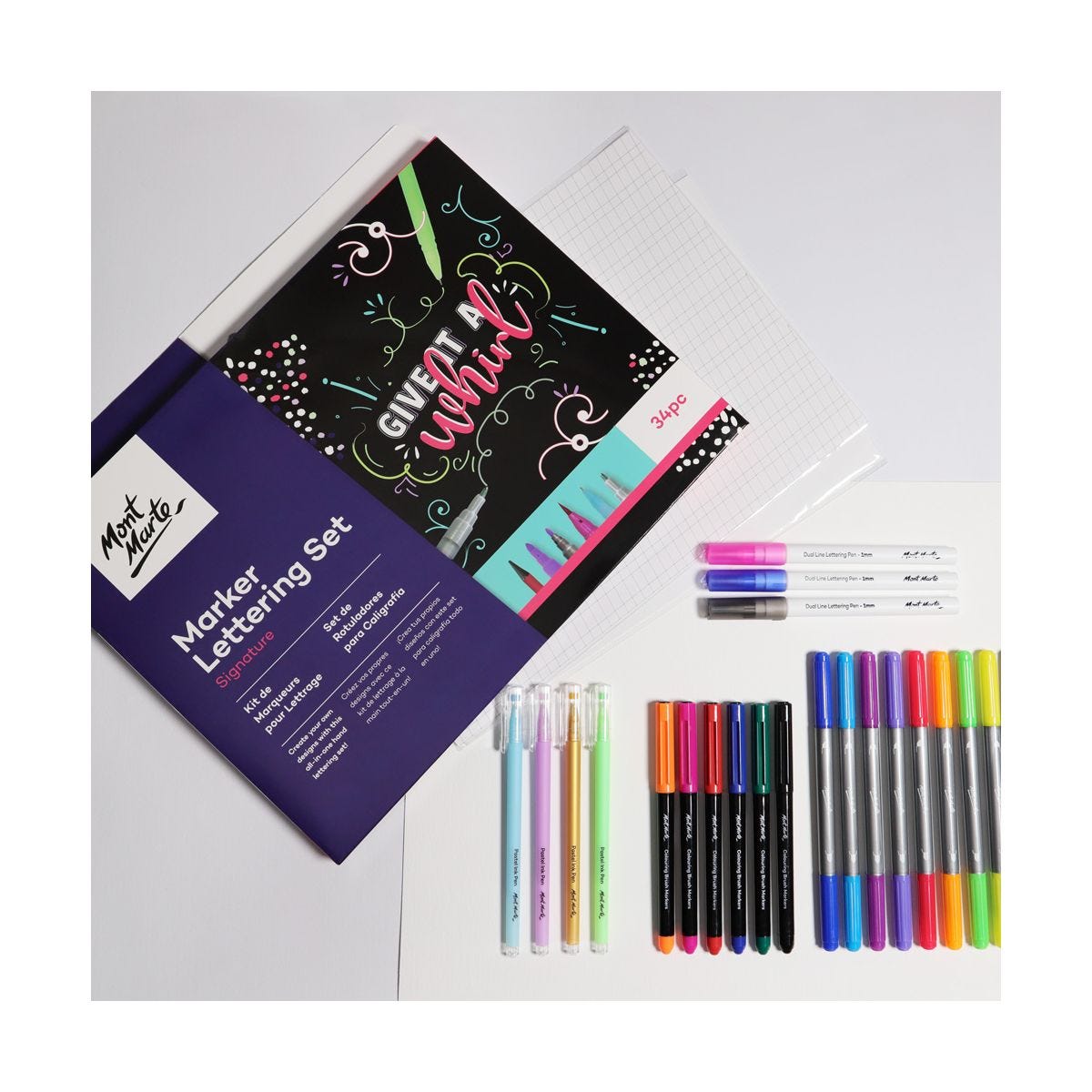 Mont Marte Marker Lettering Set 34pc image 2