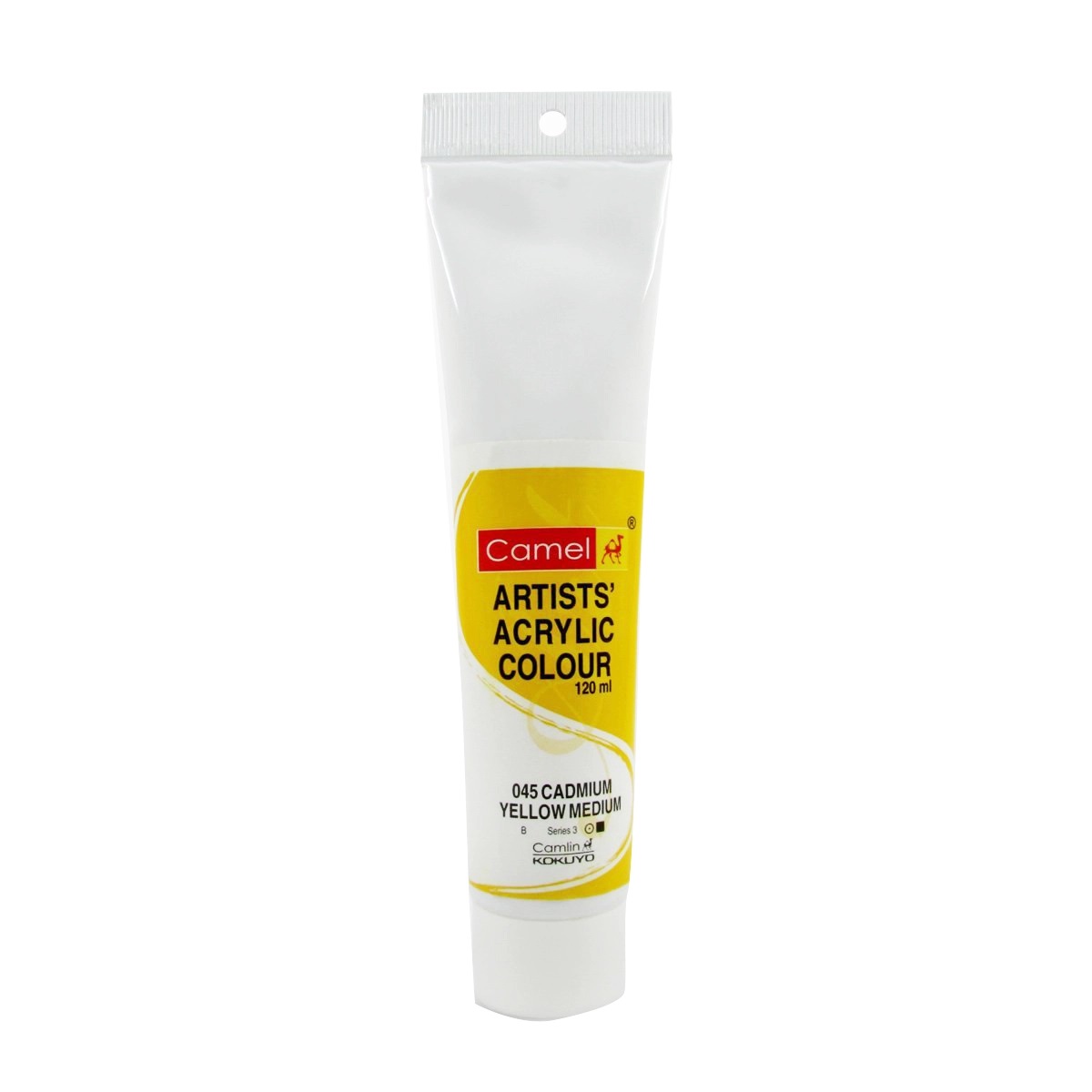 Camel Artists Acrylic colour paint 120ml -Cadmium yellow Medium image 2