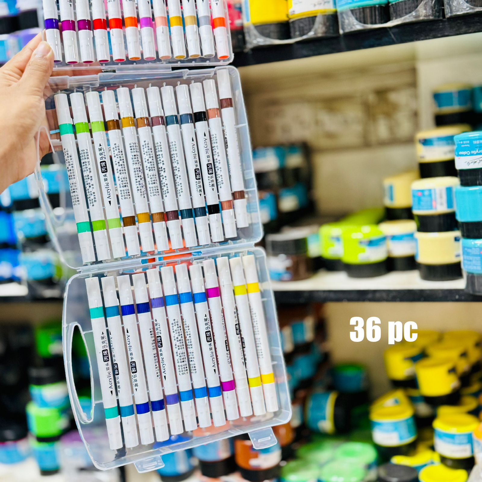 Dualtipe Acrylic Marker M6140-36 Colour Set image 5