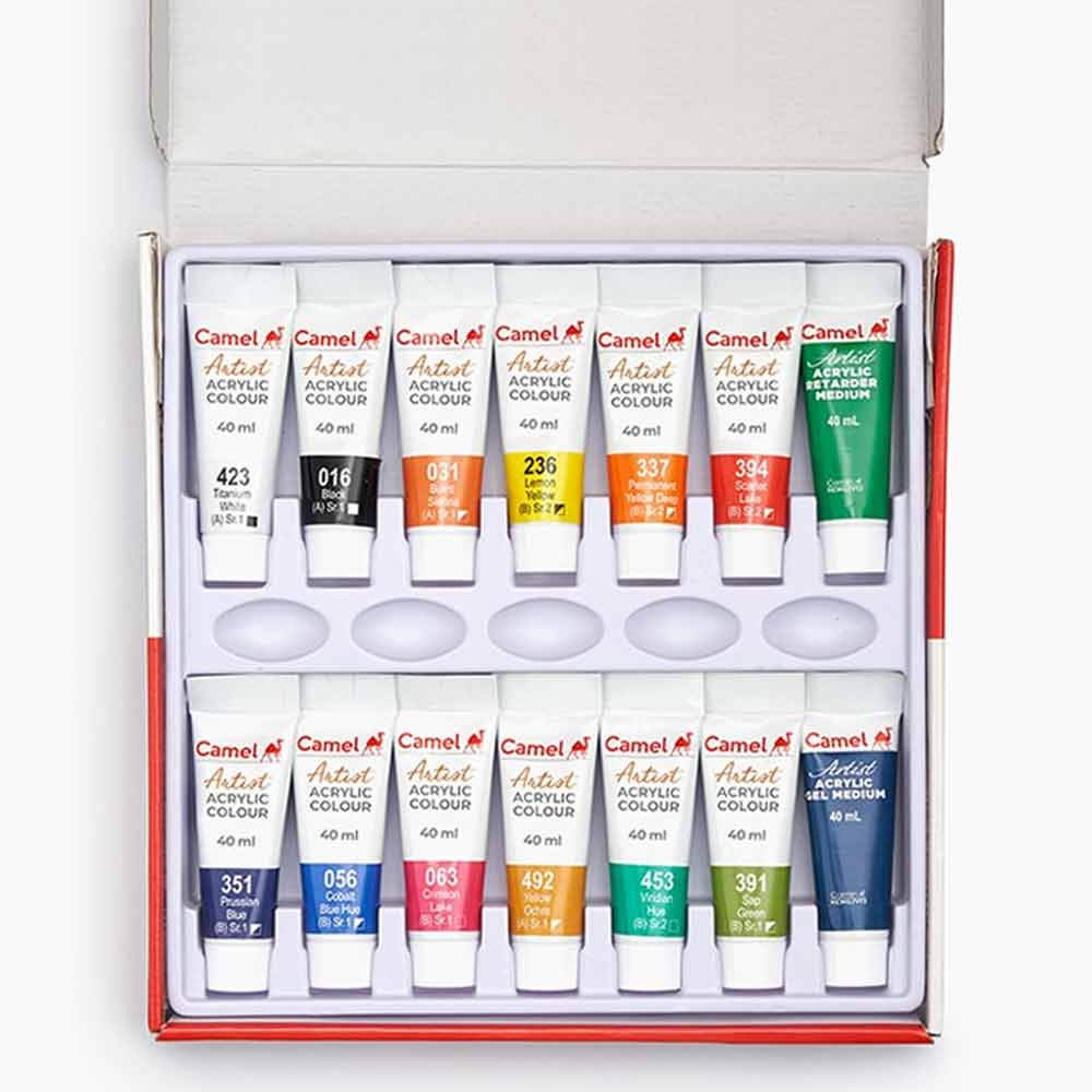 Camel Artist Acrylic Color 40ml - 12 Shades image 2