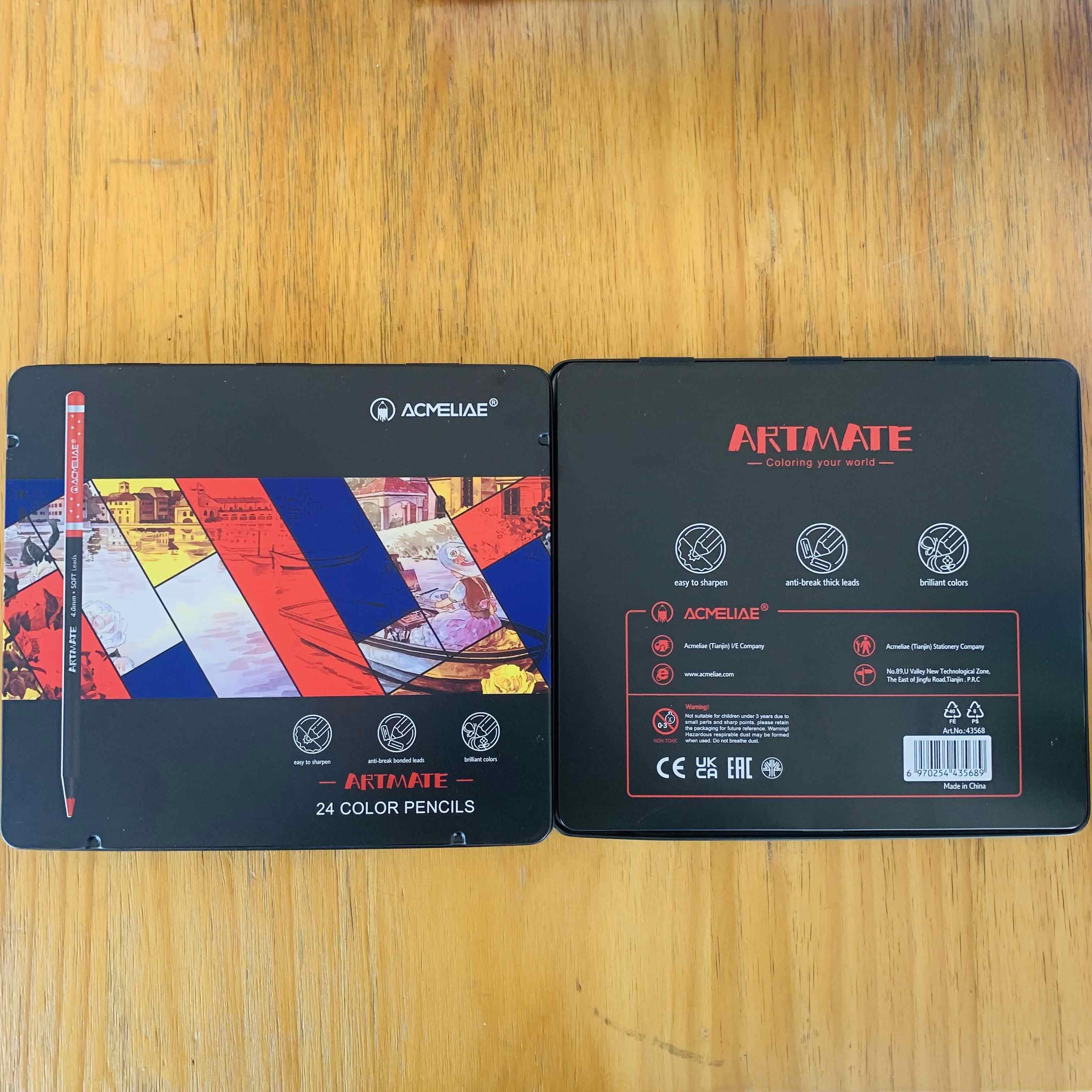 Acmeliae Artmate 24 Color Pencils Tin Box image 2