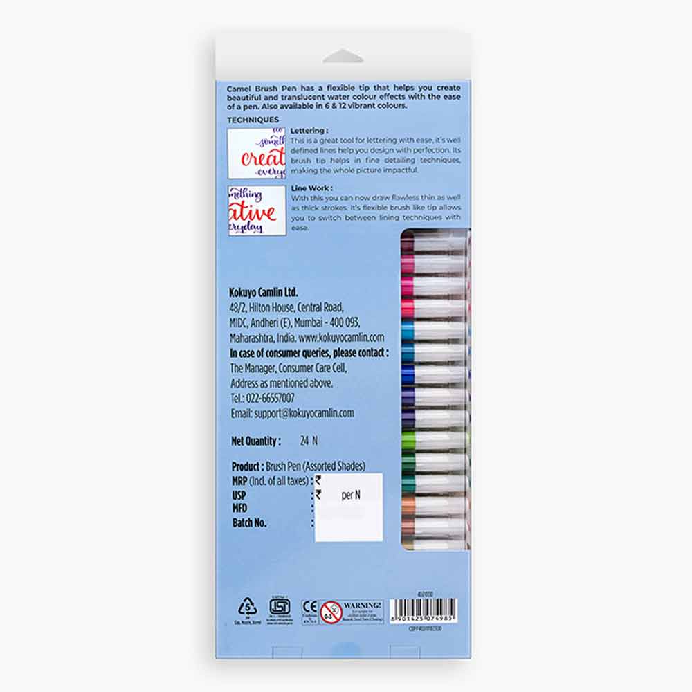 Camel Brush Pens 24 Shades image 2