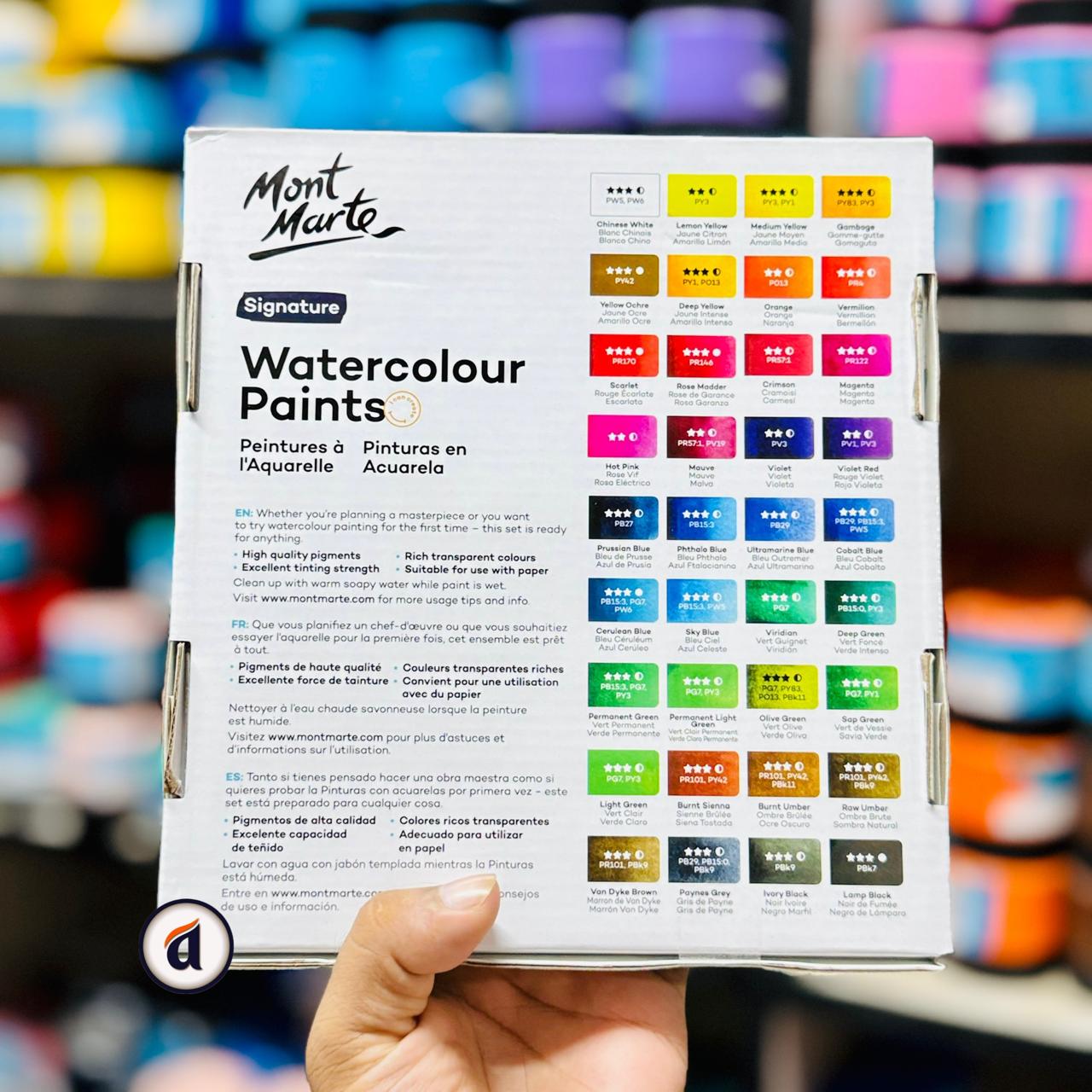 Mont Marte Watercolour Paint Set 36pc x 12ml image 6