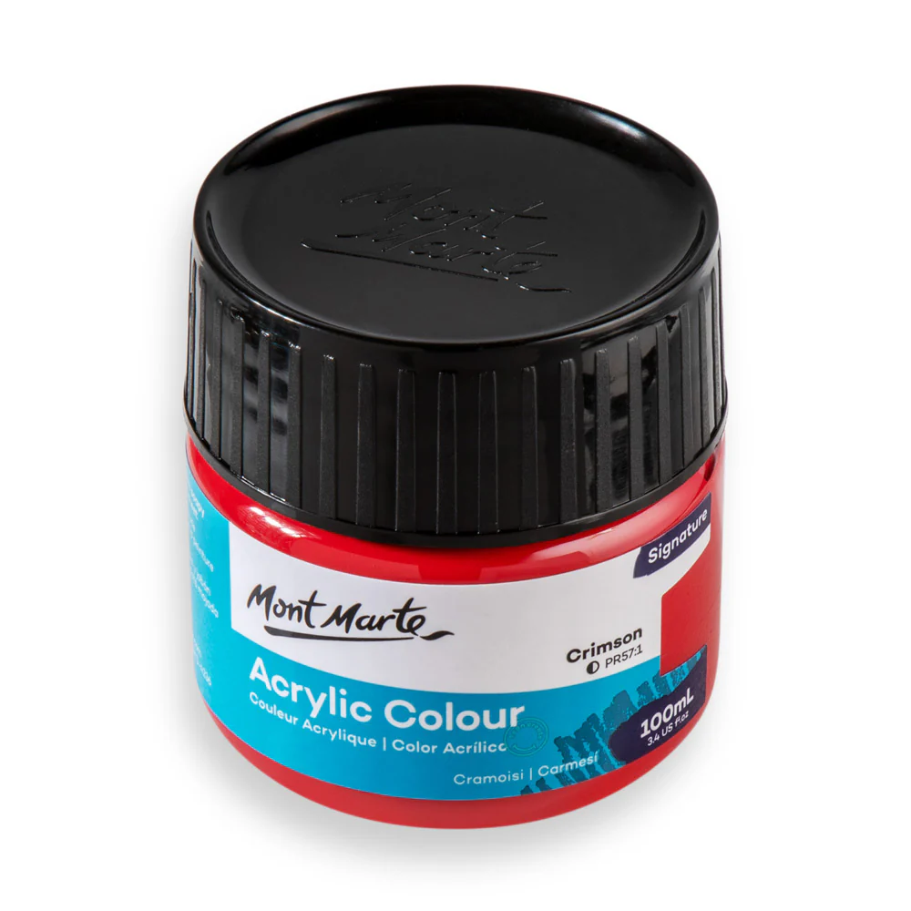 Mont Marte Acrylic Colour Paint 100ml Crimson image 2