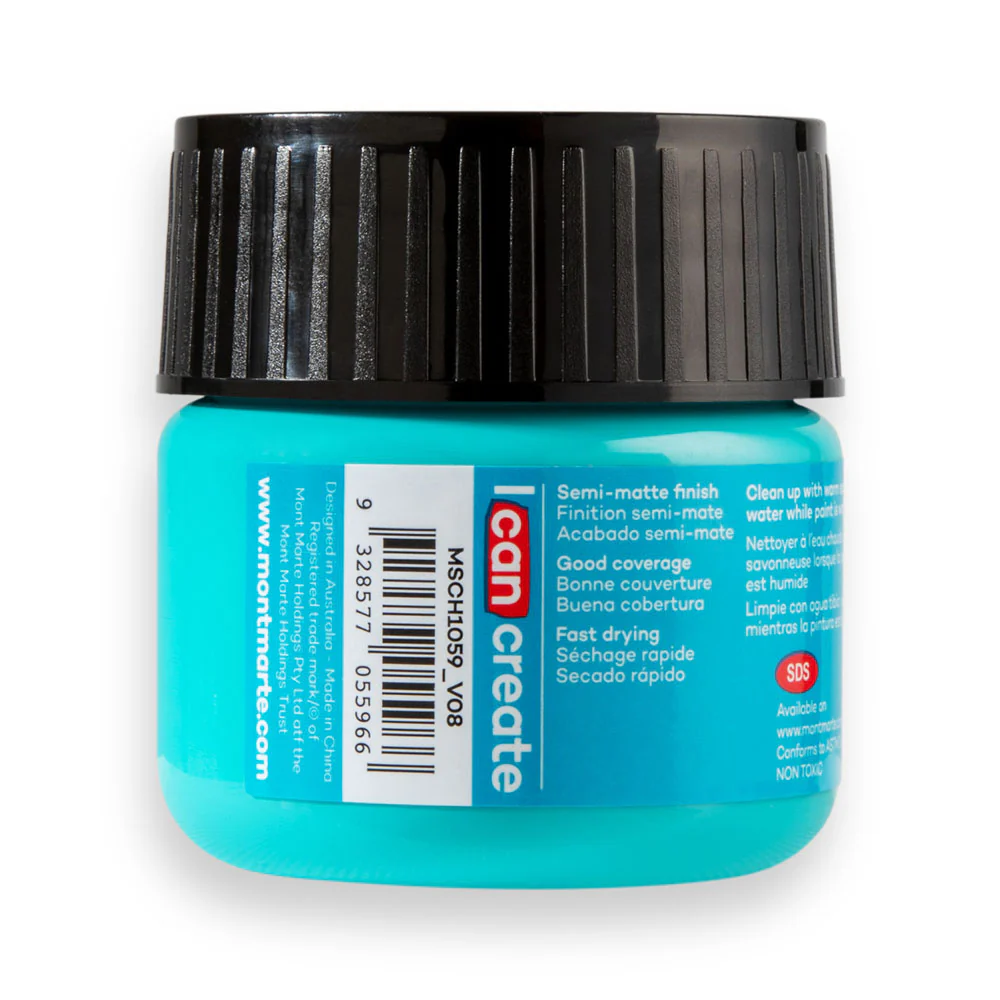 Mont Marte Acrylic Colour Paint 100ml Turquoise image 3
