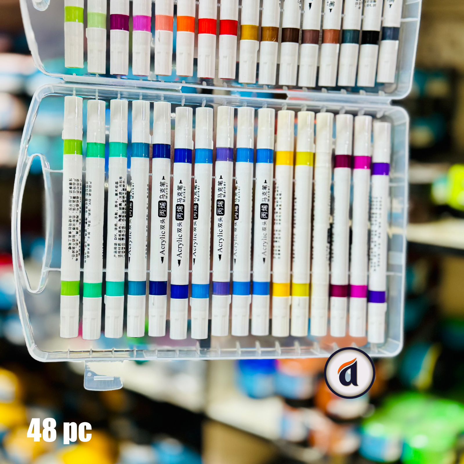 Dualtipe Acrylic Marker M6140-48 Colour Set image 3
