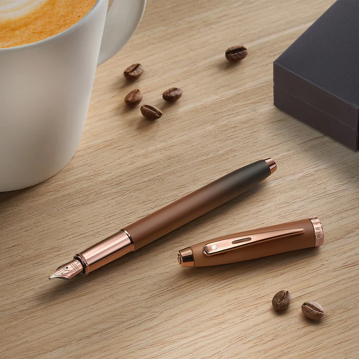 Sheaffer® 100 9374 Coffee Edition Matt Brown Fountain Pen with Regal Brown PVD Trims image 3