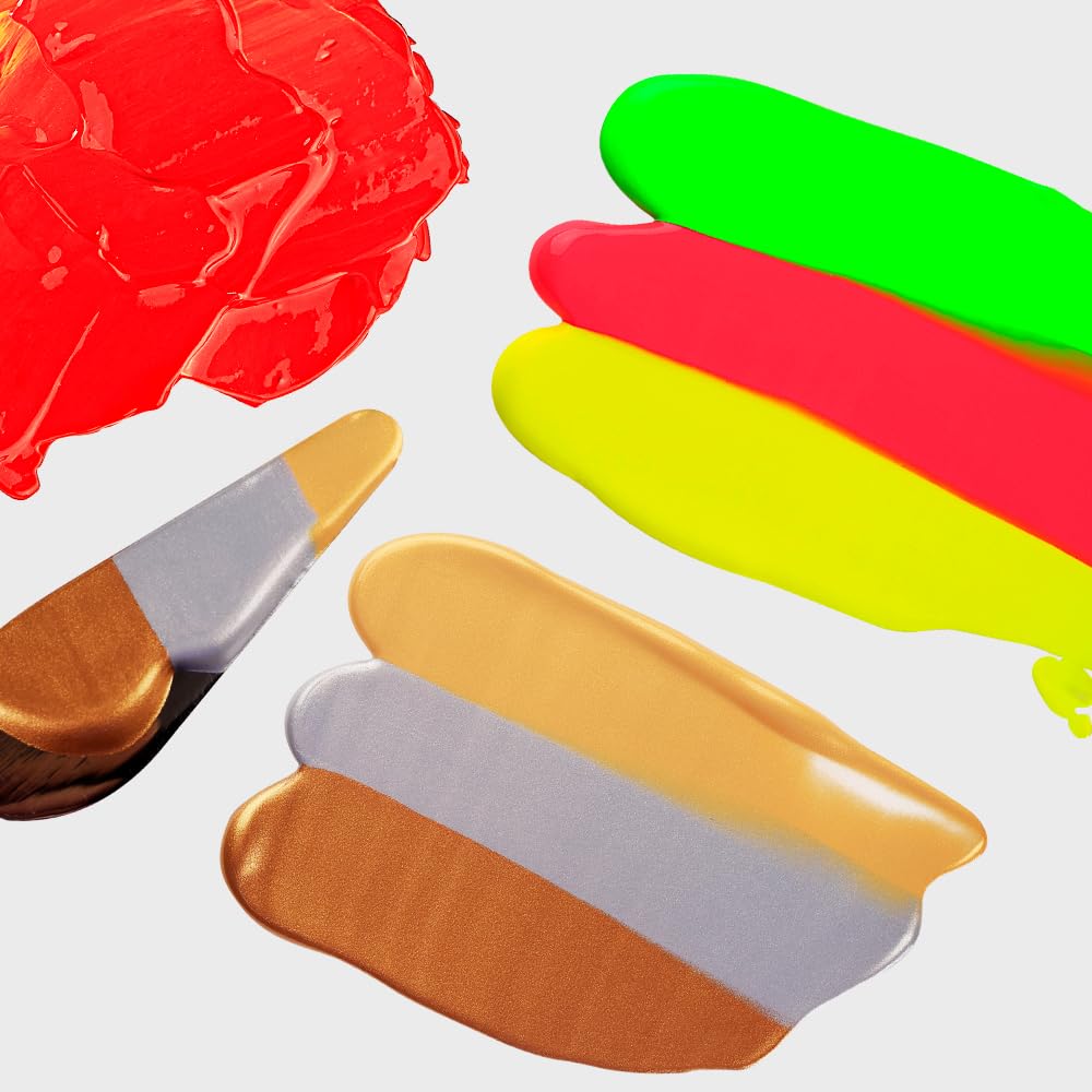 Xin Bowen Acrylic Paint Set 24 Colors 35ml with 6pcs Brush (30pcs Pack) image 5