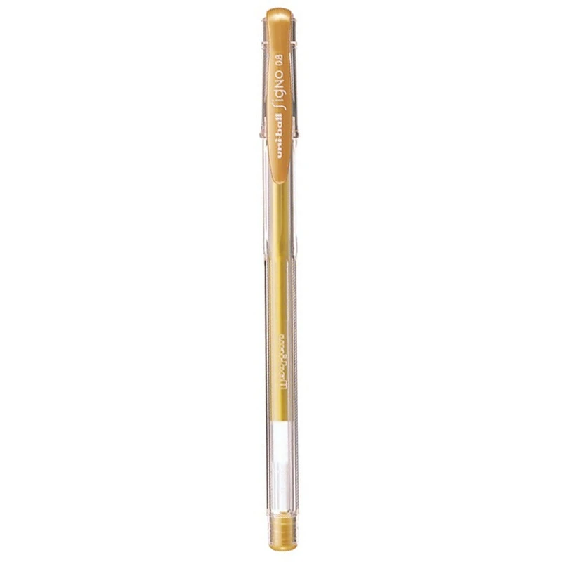 Uniball Signo Gel Pen - Gold 0.8 ( Pack of 1 ) image 2
