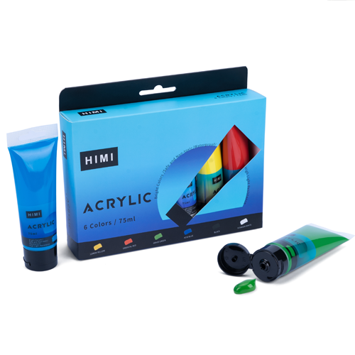 Himi Acrylic Colour Paint Set 75ml 6pc image 1