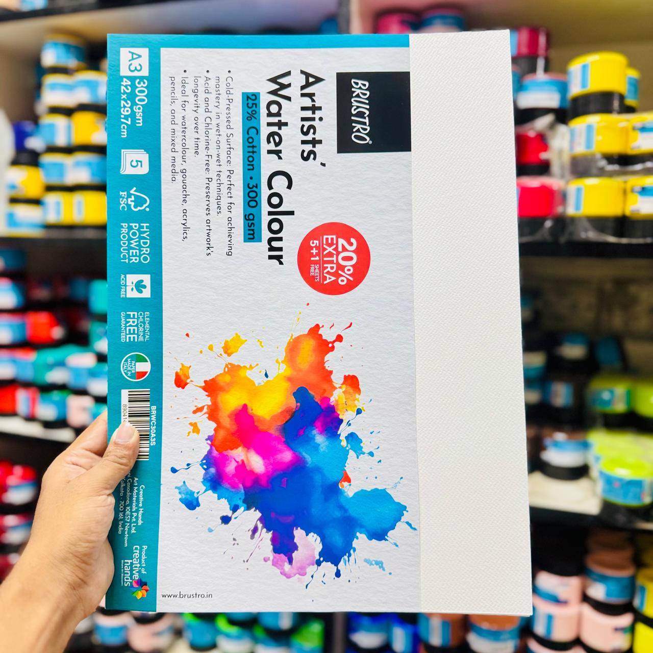 Brustro Artists Water Colour Paper A3, 300gsm, 5 sheets image 2
