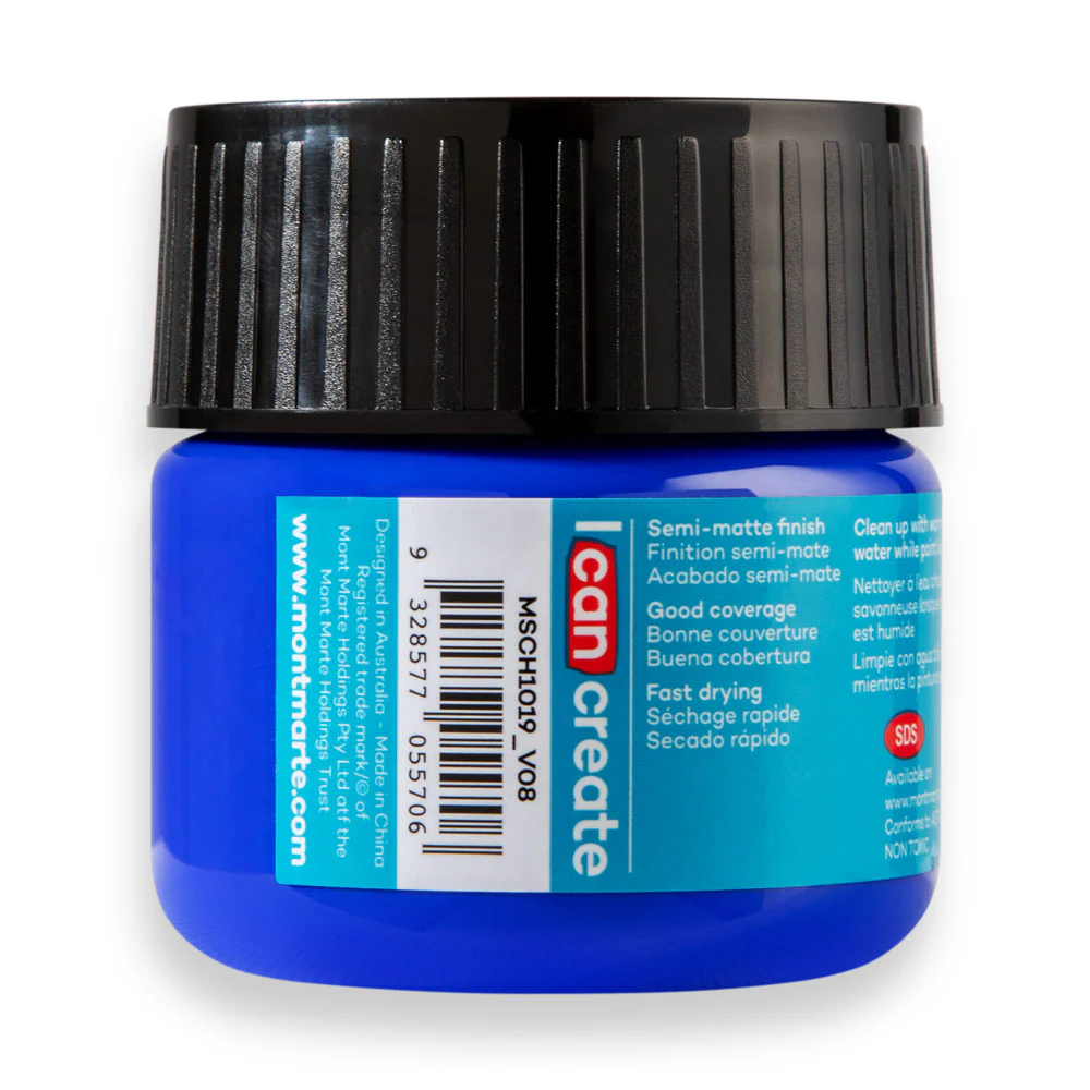 Mont Marte Acrylic Colour Paint 100ml Ultramarine Blue image 3