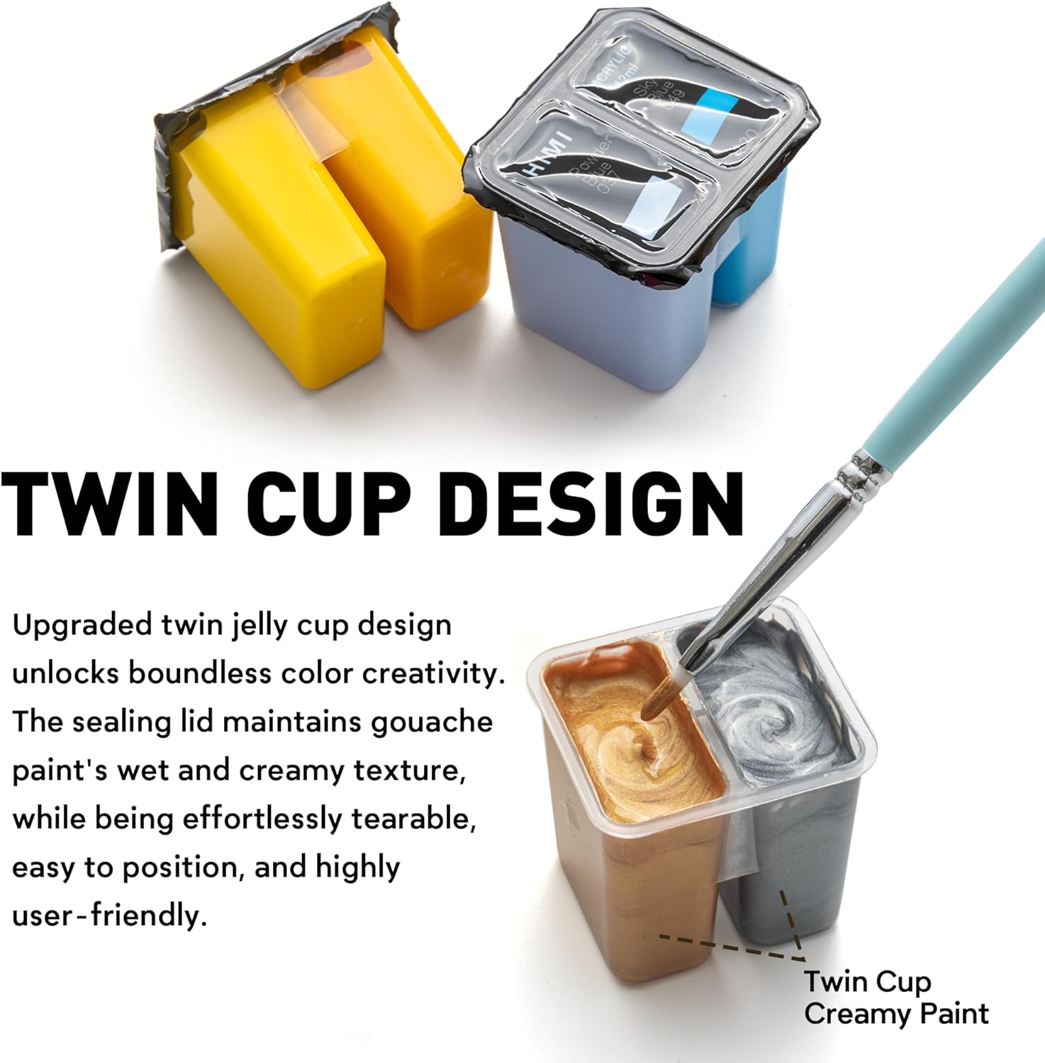 HIMI Twin Cup Jelly Acrylic Paint Set 12ml 36 Colors image 6