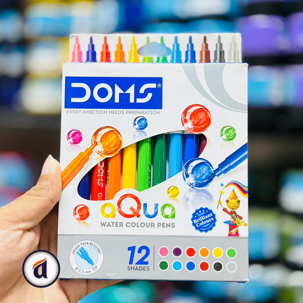 Doms Aqua Water Colour Pens 12pc image 1