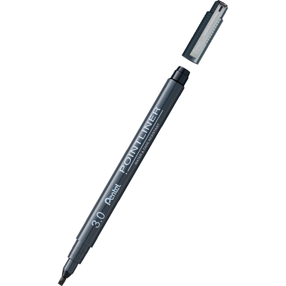 Pentel Pointliner Black Calligraphy 3.0mm image 2