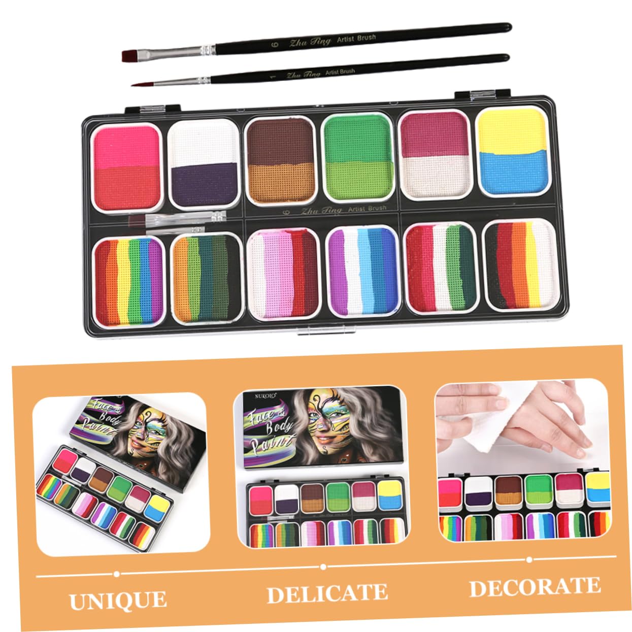 Nukolo Face & Body Paint 12pc #NK3012P image 8