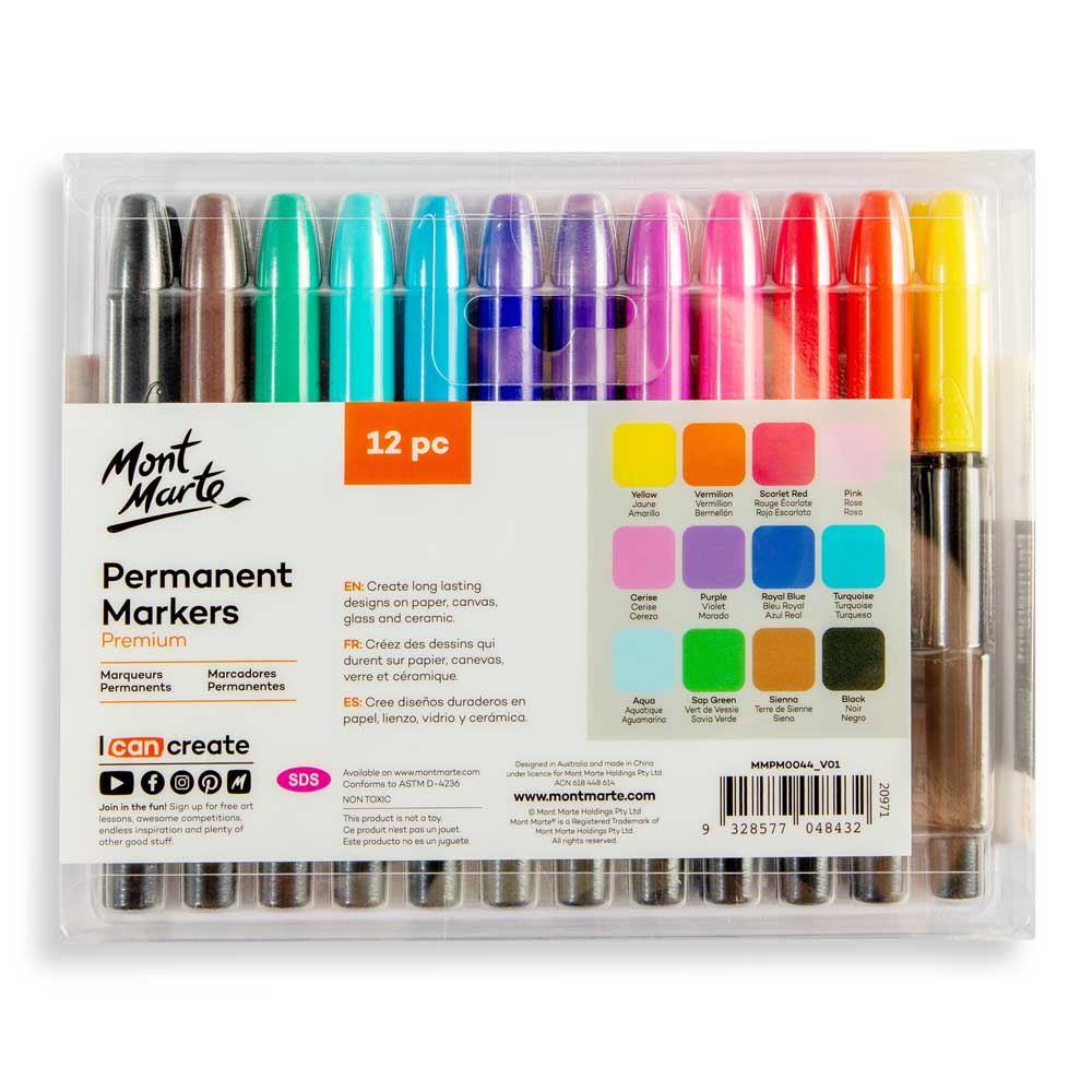 Mont Marte Permanent Markers 12pc image 9