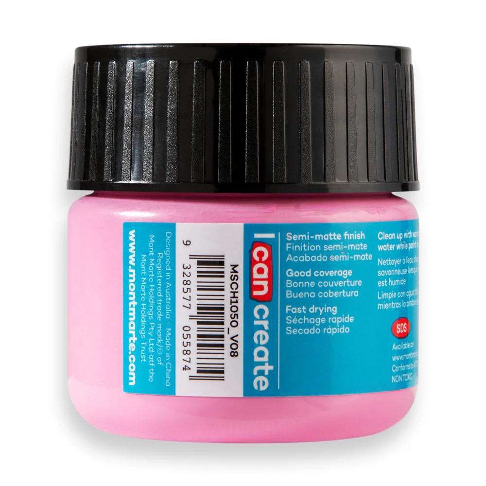 Mont Marte Acrylic Colour Paint 100ml Pink image 3