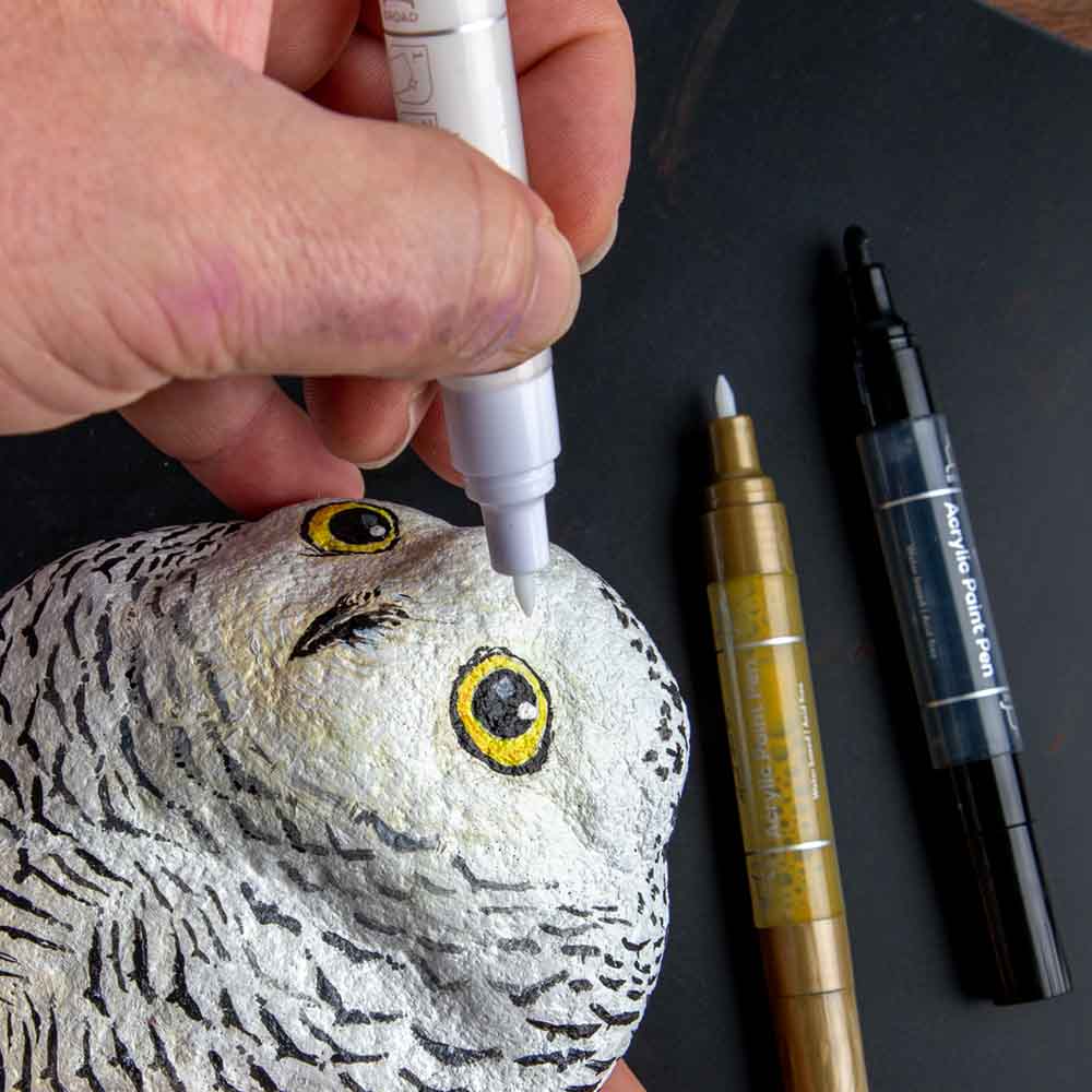 Mont Marte Dual Tip Acrylic Paint Pens White 2pc image 2
