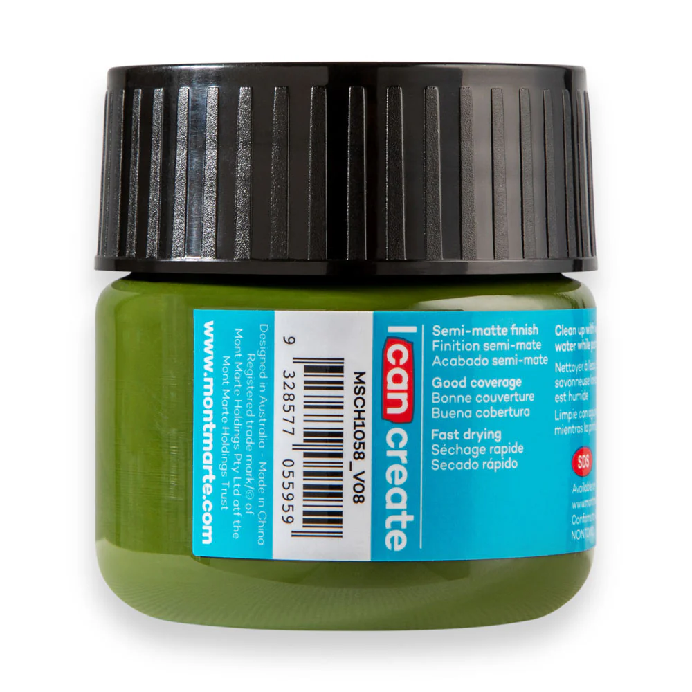 Mont Marte Acrylic Colour Paint  100ml Olive Green image 3