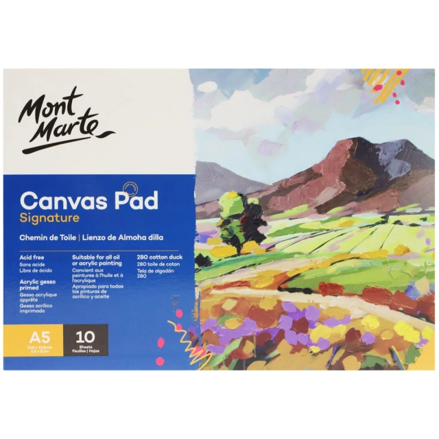 Mont Marte Canvas Pad A5 10 Sheet (5.8 x 8.3in) image 2