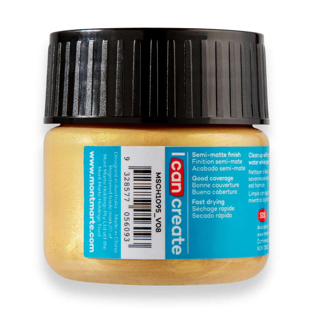 Mont Marte Acrylic Colour Paint 100ml Aztec Gold image 3