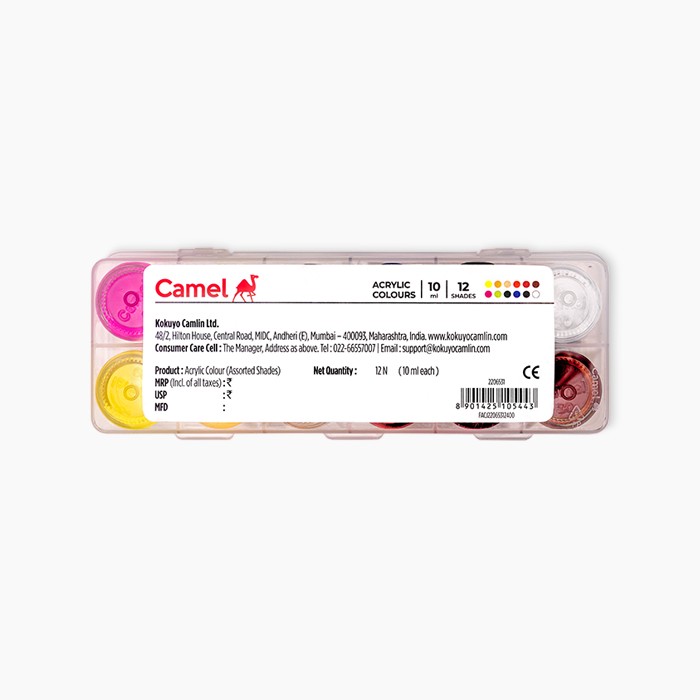 Camel Acrylic Colours 15ml 10 Shades image 2