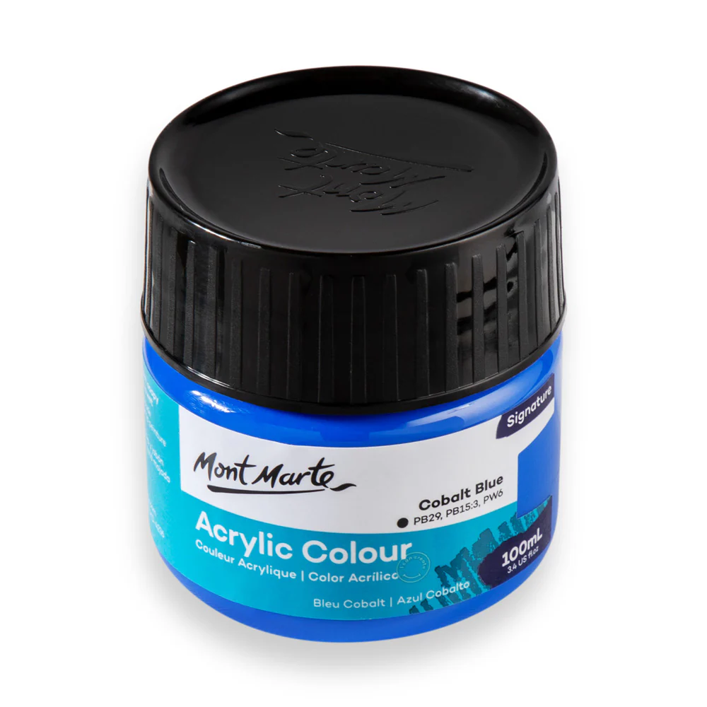 Mont Marte Acrylic Colour Paint 100ml Cobalt Blue image 2