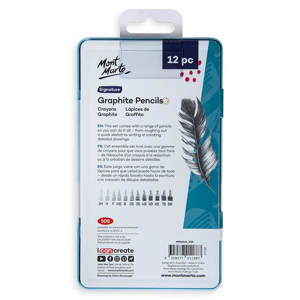 Mont Marte Graphite Pencils 12pc image 4