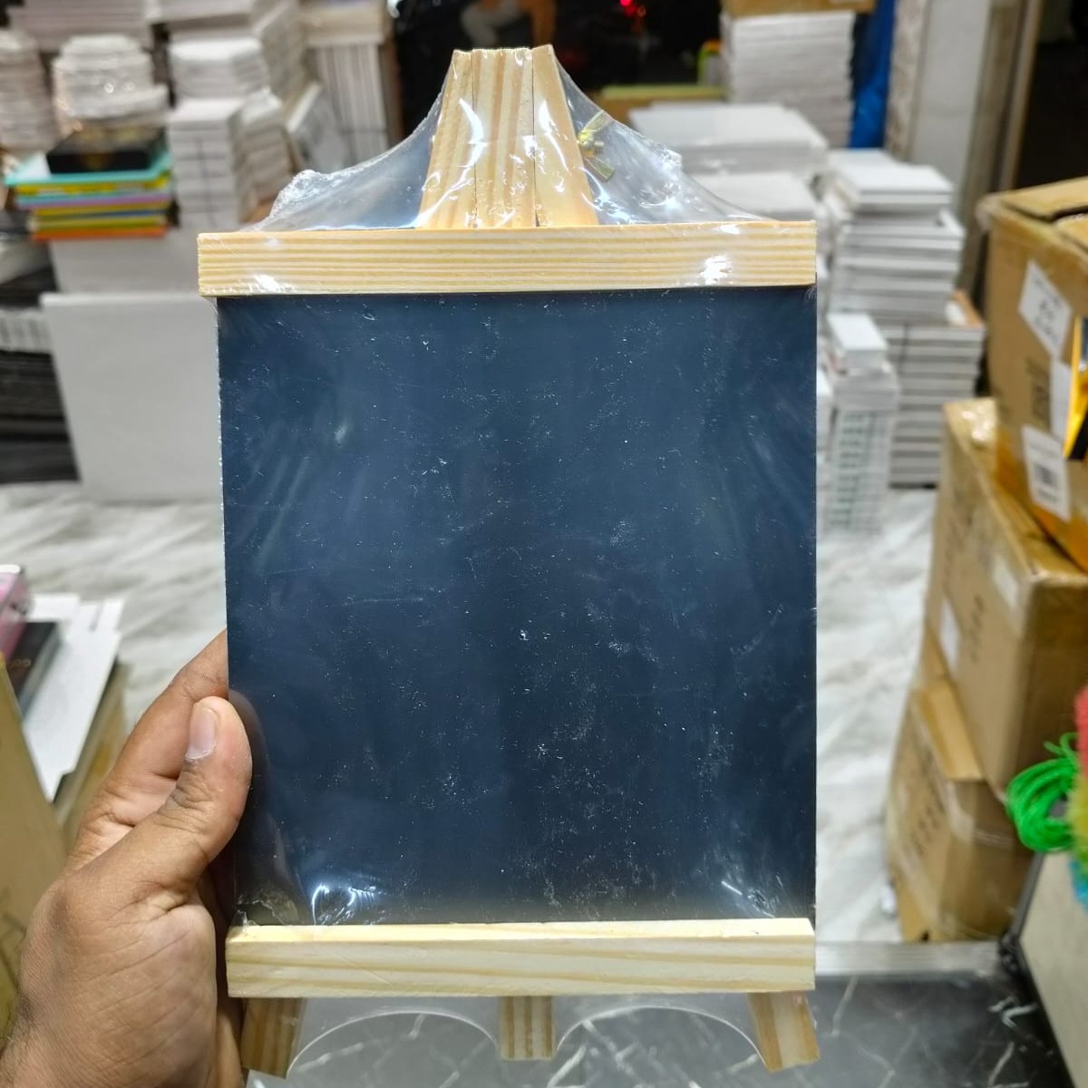 Black Board Easjel With Canvas image 6