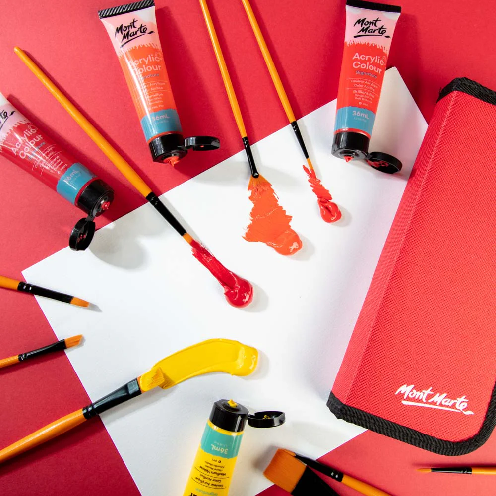 Mont Marte Acrylic Brush Set Wallet 11pce image 6