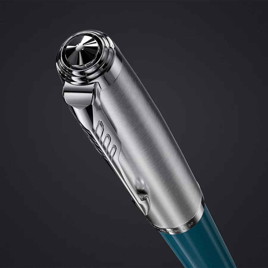 PARKER 51 TEAL BLUE RESIN CT FOUNTAIN PEN – FINE NIB Fountain Pen (Ink Color - Blue) image 5
