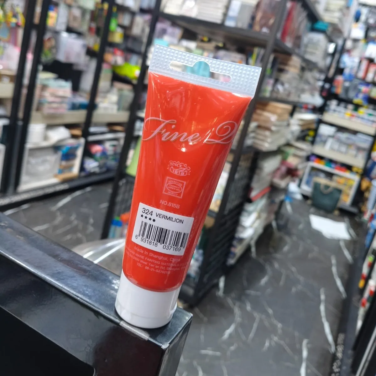 Maries Acrylic Colour Paint 75ml- Vermilion image 2