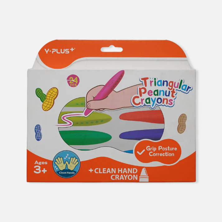 Y-Plus+ Triangular Peanut 24 Pcs Crayon image 3