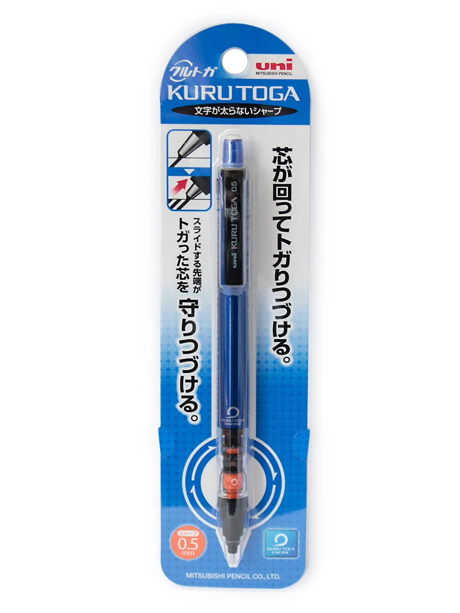 Uni Mechanical Pencil, Kuru Toga Standard Model 0.5mm M5-452 1P BLUE image 2