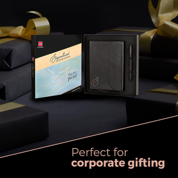 Cello Signature Supreme Notebook + Ball Pen Gift Set Blue ink image 3