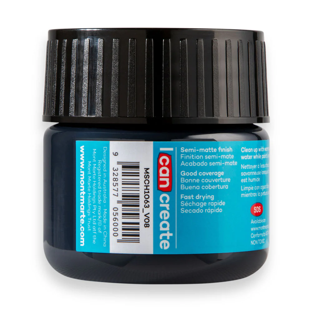 Mont Marte Acrylic Colour Paint 100ml Paynes Grey image 3