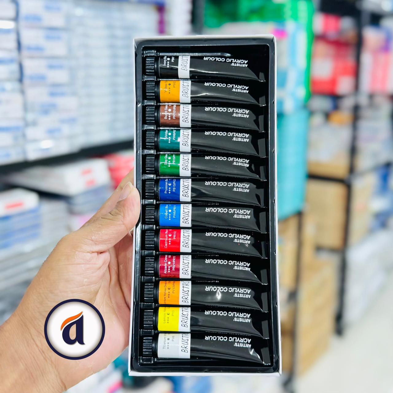 Brustro Artists Acrylic Colour Set 12ml x12pc image 2